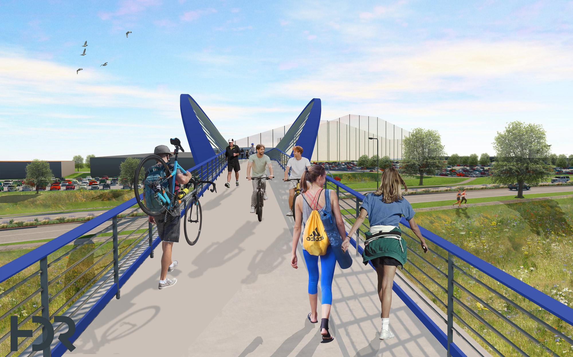 Rendering: walking path