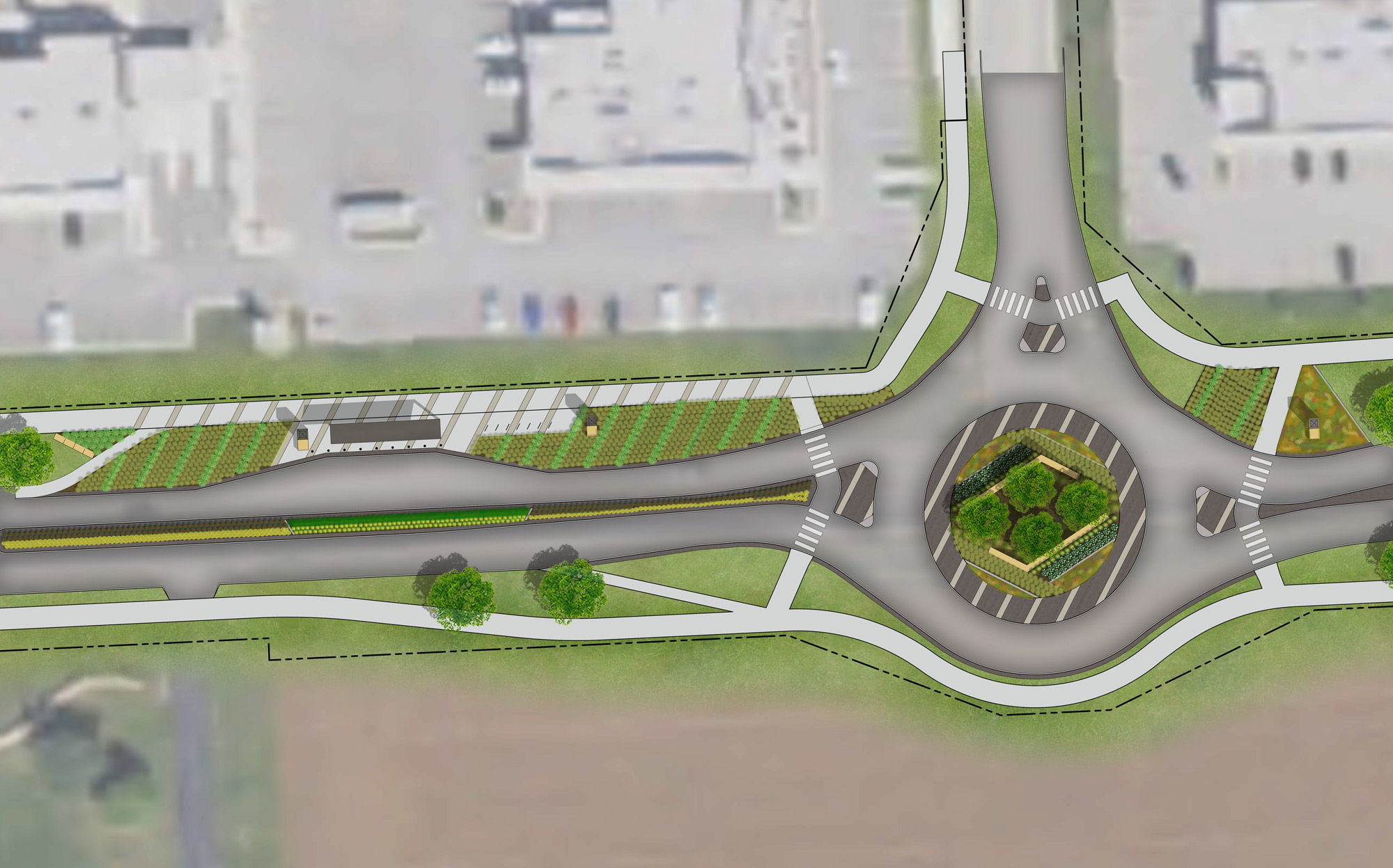 Rendering: roundabout